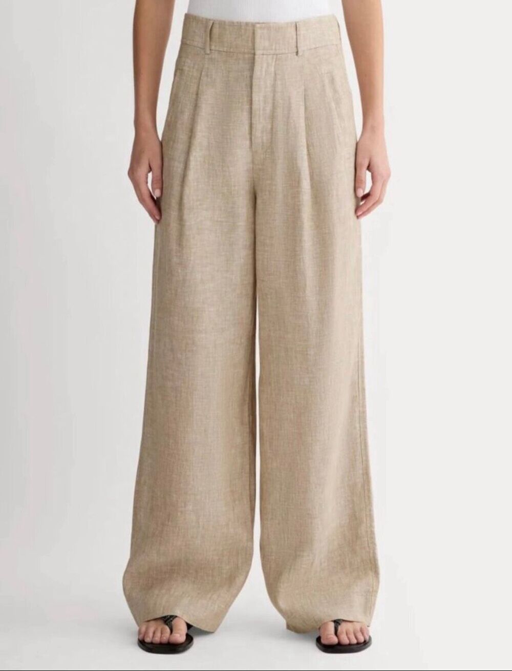 Everlane The Linen Way-High® Drape Pant 2 Cornstalk Chambray